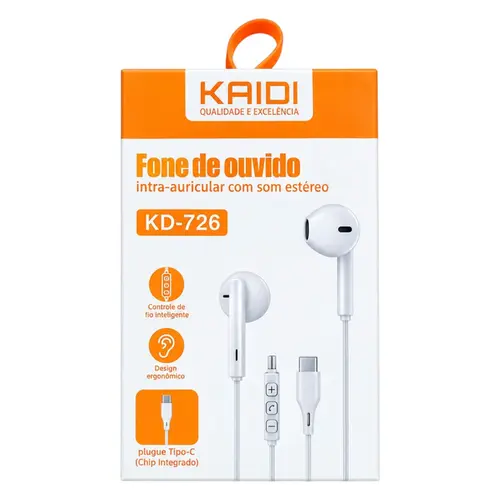 FONE DE OUVIDO KD-726 INTRA-AURICULAR P2